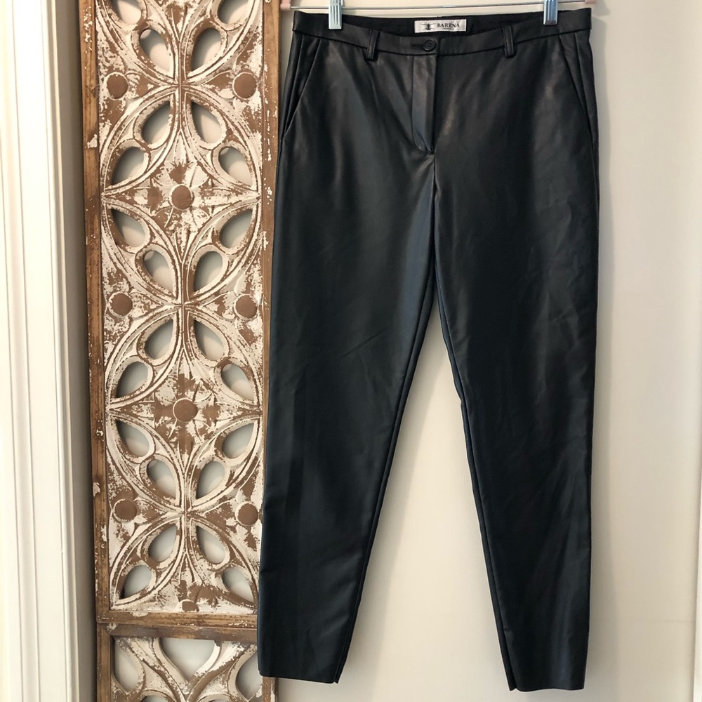 Barena Venezia Black Vegan Leather Pants - Picture 5 of 8